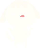 happy flat color style cartoon dog png