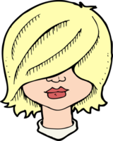 cartoon female face png