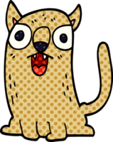 cartone animato scarabocchio divertente gatto png