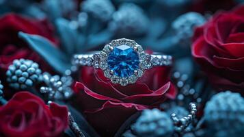 Blue sapphire ring photo