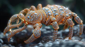 Luxurious scorpion-shaped jewelry photo