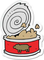 sticker of a cartoon canned food png