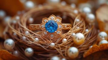 Blue sapphire ring photo