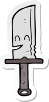 klistermärke av en tecknad kniv png