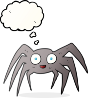 hand drawn thought bubble cartoon spider png