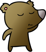 urso de desenho animado feliz png