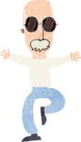 cartoon oude man met een grote bril png