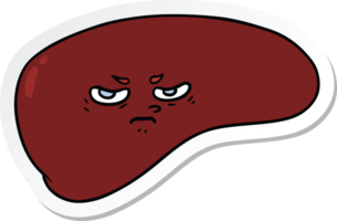 sticker of a cartoon liver png