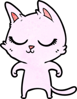 calm cartoon cat png