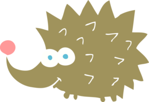 flat color illustration of hedgehog png