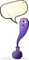 cartoon halloween ghost in bottle with speech bubble png