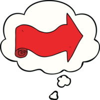cartoon pointing arrow with thought bubble png