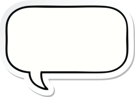 sticker of a cute cartoon speech bubble png