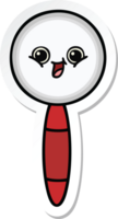 sticker of a cute cartoon magnifying glass png