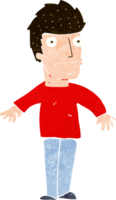 Cartoon besorgter Mann png