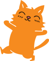 mão desenhado peculiar desenho animado gato png