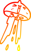 warm gradient line drawing of a cartoon citrus fruit png