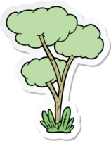 adesivo di un albero dei cartoni animati png