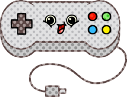 comic book style cartoon of a game controller png