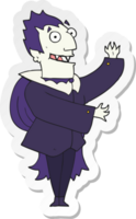 sticker of a cartoon vampire png