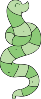 hand drawn quirky cartoon snake png