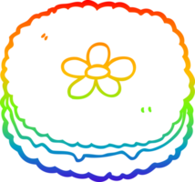 arcobaleno pendenza linea disegno di un' cartone animato biscotto png