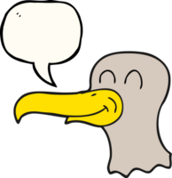 hand drawn speech bubble cartoon seagull png