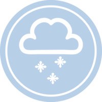 nieve nube circular icono símbolo png