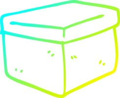 cold gradient line drawing of a cartoon filing box png