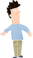 Cartoon überraschter Mann png