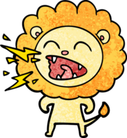 cartoon roaring lion png