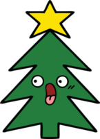 linda dibujos animados de un Navidad árbol png