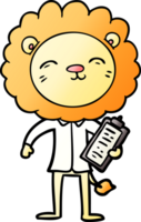 cartoon lion in business clothes png