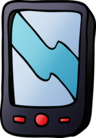 cartoon doodle mobile phone png