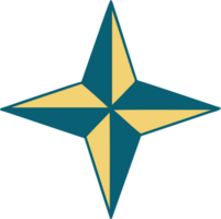 iconic tattoo style image of a star symbol png