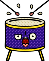 comic book style cartoon of a drum png