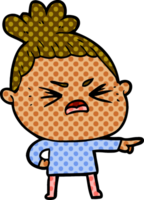 cartoon angry woman png