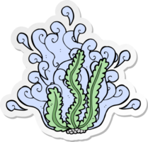 sticker of a cartoon seaweed png