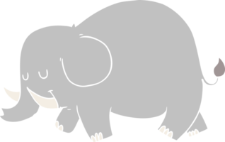 elefante de dibujos animados de estilo de color plano png