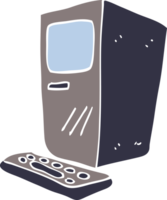 cartoon doodle computer and keyboard png