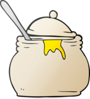 hand drawn cartoon mustard pot png