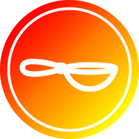 Kochen Wok kreisförmig Symbol mit warm Gradient Fertig png