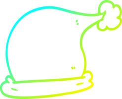 cold gradient line drawing of a cartoon christmas hats png