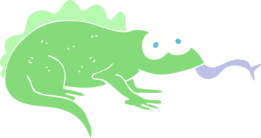 flat color illustration of lizard png