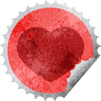 cuore simbolo grafico illustrazione il giro etichetta francobollo png