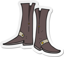 pegatina de unas botas de dibujos animados png