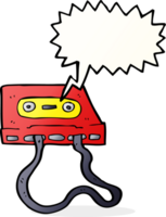 Cartoon-Kassette mit Sprechblase png