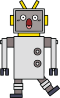 linda dibujos animados de un robot png