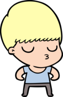 cartoon calm boy png