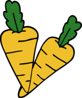 cartoon doodle organic carrots png